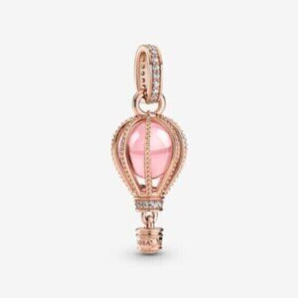 Pandora Sparkling Pink Hot Air Balloon Dangle Charm - Picture 2 of 4